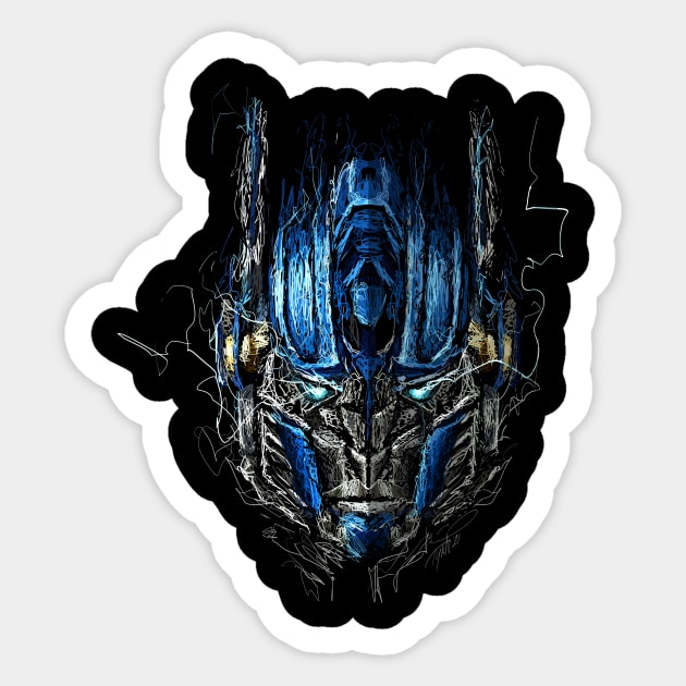 the Scribble art open face prime Sticker by rollout578